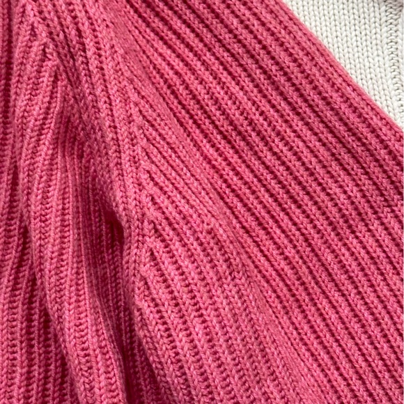 Aritzia Wilfred Free Lin Pink Sweater High Low Hem Wool Turtleneck Size L - Picture 14 of 15